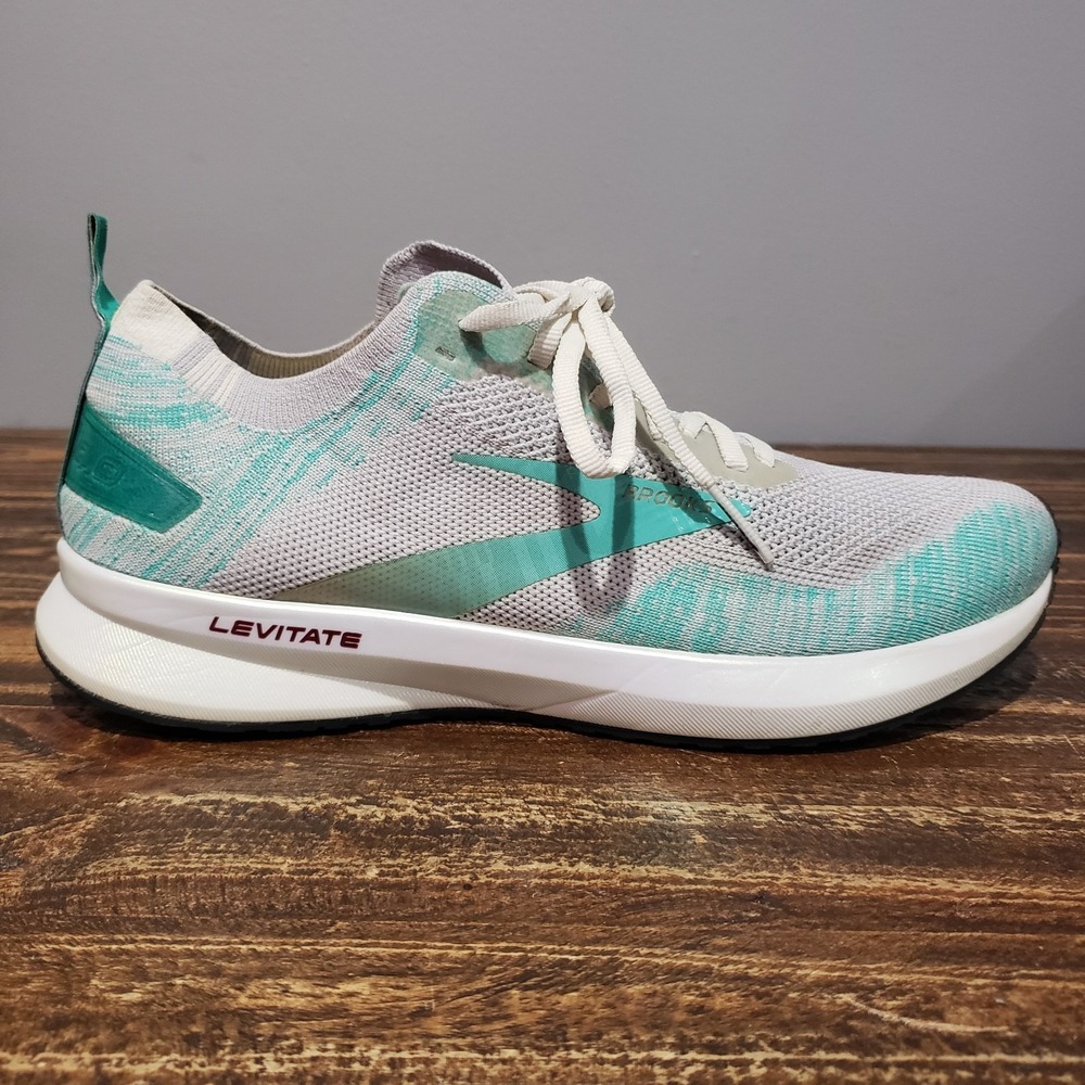 Brooks Levitate 4 Womens Running Shoes Gray Mint Size 11 B Athletic Sneakers